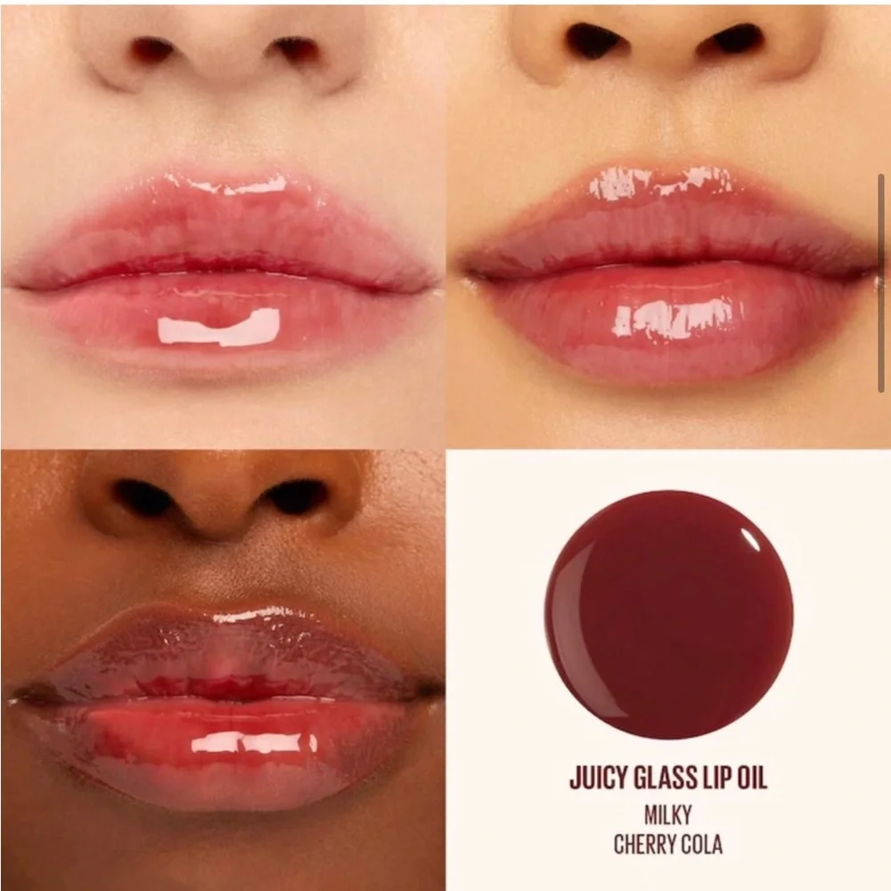 KAJA Juicy Glass Hydrating & Plumping Lip Oil in Cherry Cola NEW